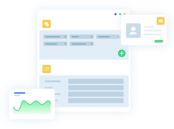 Illustration: tags and custom fields on billing objects